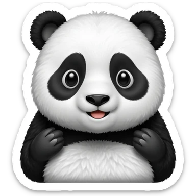 Happy simple panda bear sticker