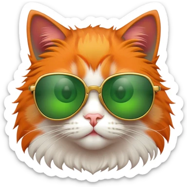 Cat with sunglasses sticker