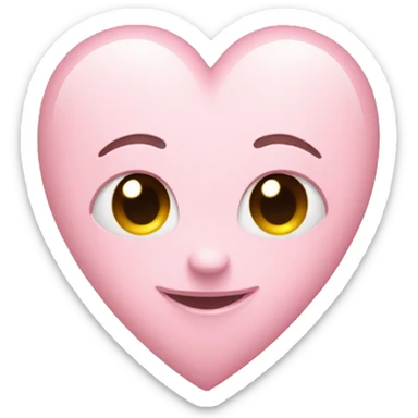 Heart light pink color sticker
