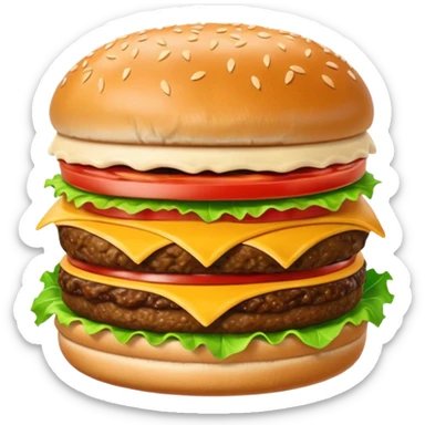 Dog eating biggest burger ever  sticker