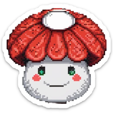Super Mario red mushroom power-up sticker
