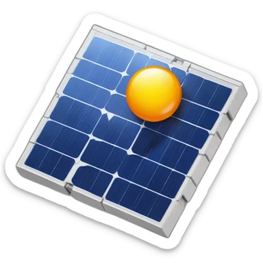 Solar panel as lego block sticker