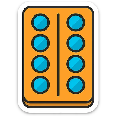 medicine blister pack icon, lineal, modern icon style sticker