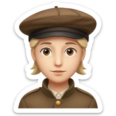 Cette emoji😏 avec un capeau de poète sticker