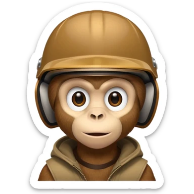 monkey with skater helmet sticker