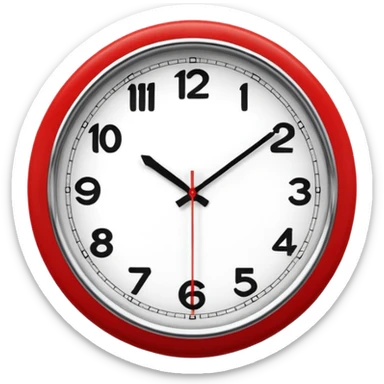 red wall clock sticker