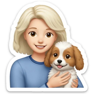 emoji to show that something is really soft, make it with someone petting a dog sticker