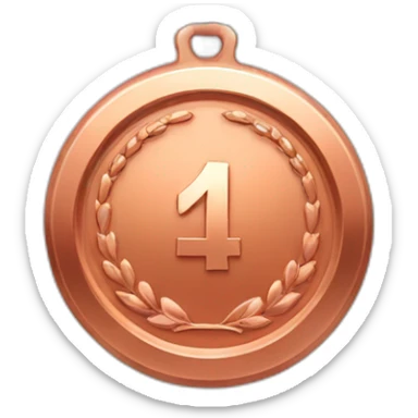 Copper 4th place medal sticker