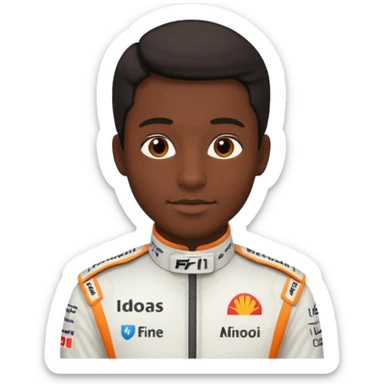 f1 driver black bear sticker