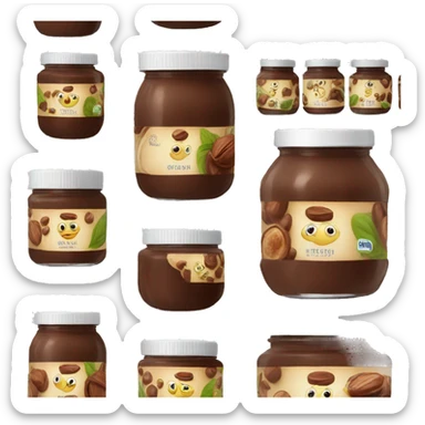 one jar of hazelnut chocolate spread sticker