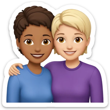 Lesbian couple sticker