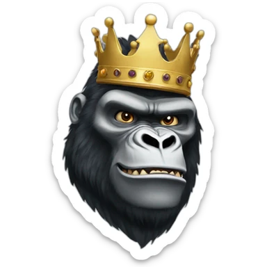 King kong with crown sticker
