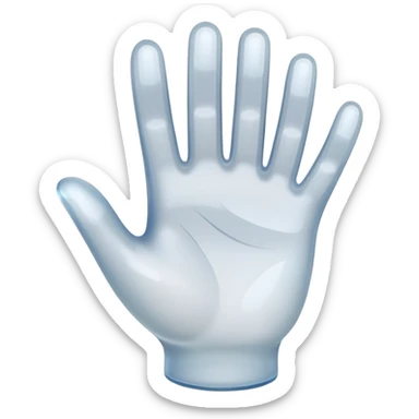 3D hand wave icon no background sticker