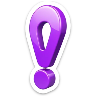 A purple “!” exclamation mark! sticker