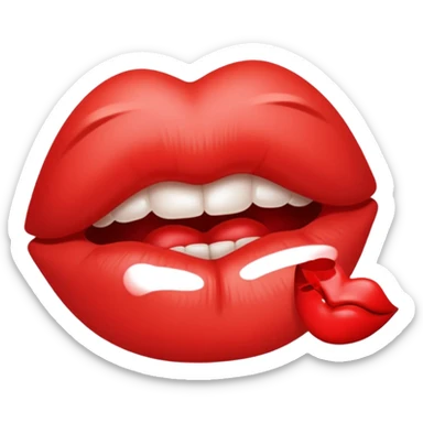 Red kiss sticker