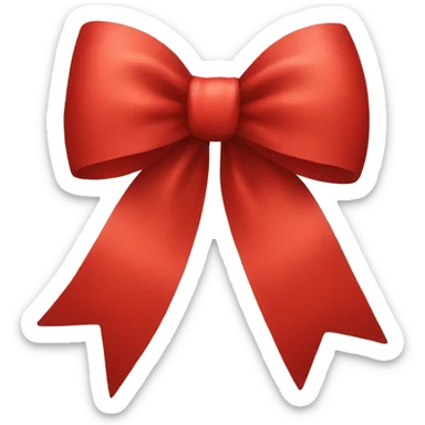 Red bow sticker