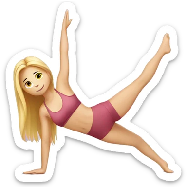 yoga girl blone sticker