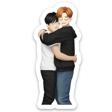 Jungkook hugging namjoon sticker