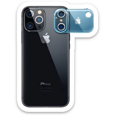 back side of iphone 17 pro pixel sticker