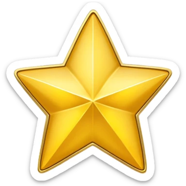 Gold star coin emoji sticker