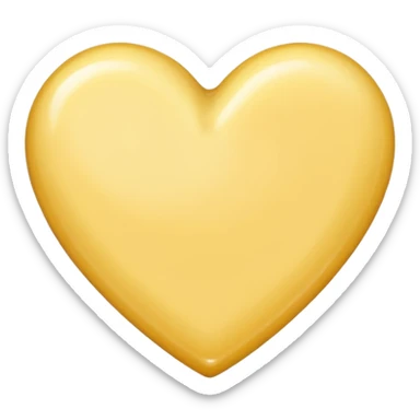 butter coloured heart sticker
