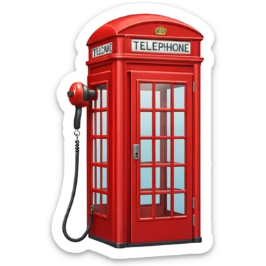 phone cabin sticker