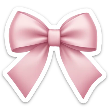 light pink ribbon bow sticker