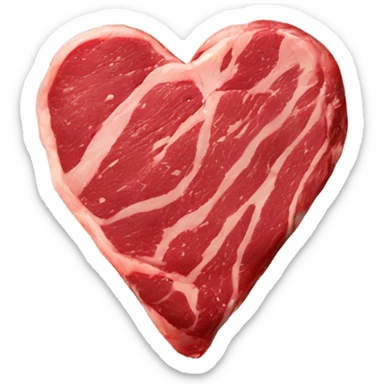 Heart shaped steak sticker
