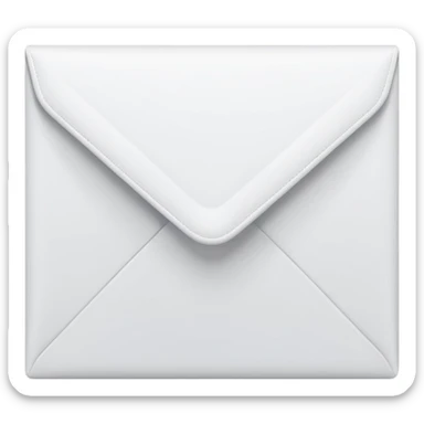 a minimalist email envelop, sleak  sticker