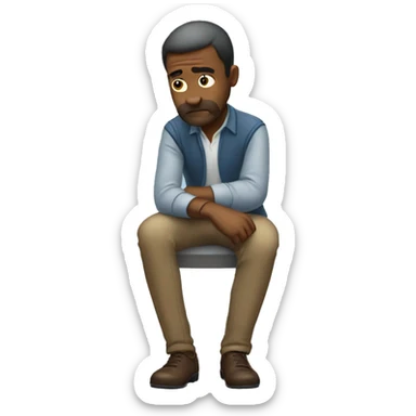 Man waiting and Impatiently looking at watch sticker