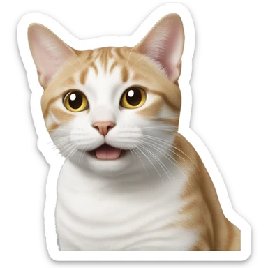 cat with a mouse in its mouth sticker