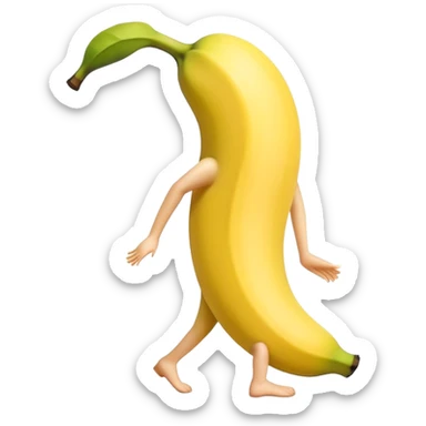 banana walking on tip-toes sticker