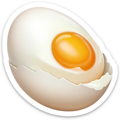 a fresh egg with shell sticker