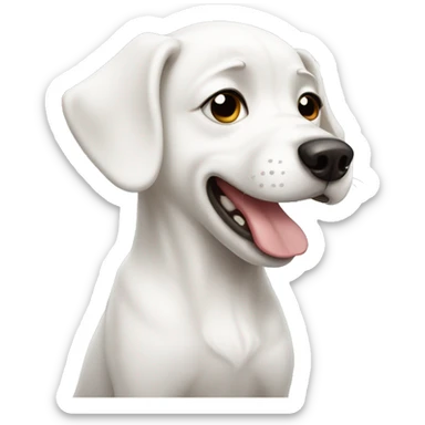 white dog crying sticker