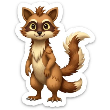 Anthropomorphic digitigrade Vernid-creature by LiLaiRa (full body) sticker