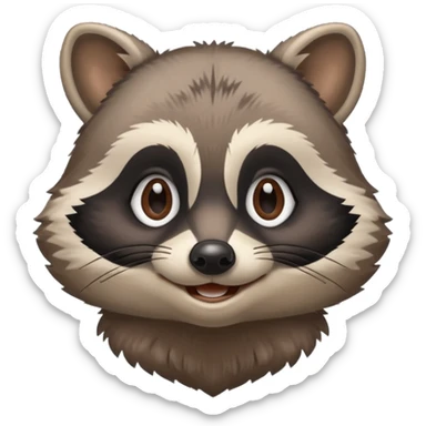 smiling raccoon sticker