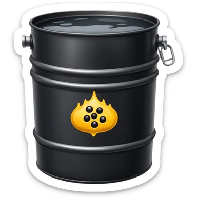 oil sludge in barrel  sticker