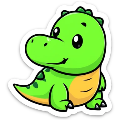 potato dinosaur cartoonish sticker style sticker