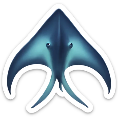 manta raya sticker