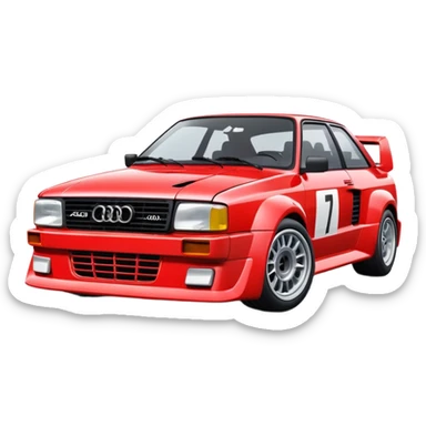 Audi Quattro S1 best view  sticker