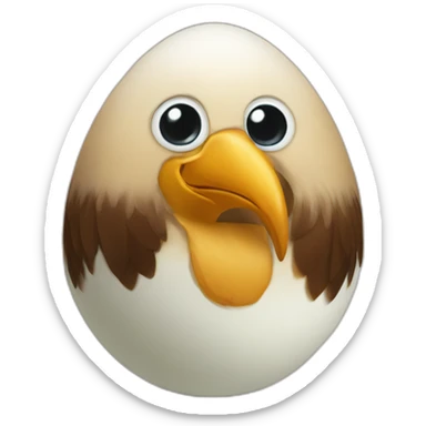 Horse-bird-egg sticker