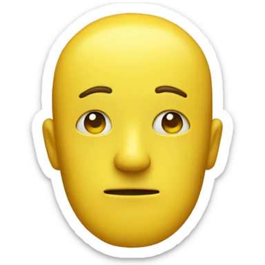 Interested yellow face sticker