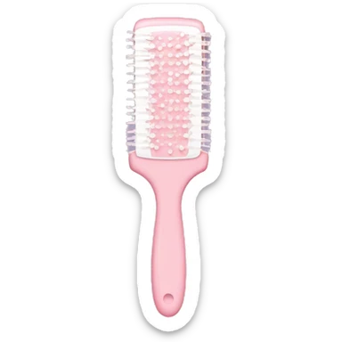 Light pink hairbrush with a white bow tie sticker