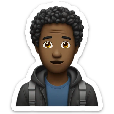 confused black man sticker