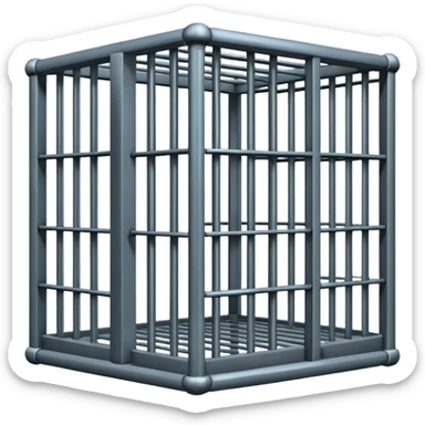 A jail cell sticker