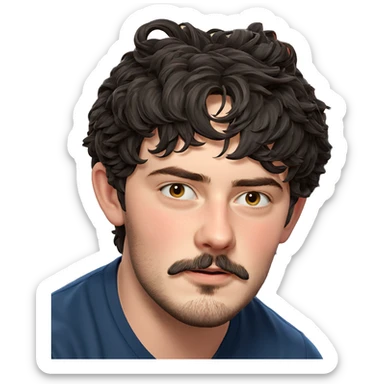 handsome man with facial hair sticker