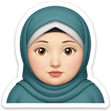 fat woman in hijab sticker