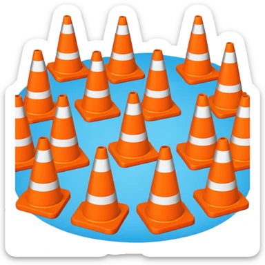 road cones sticker