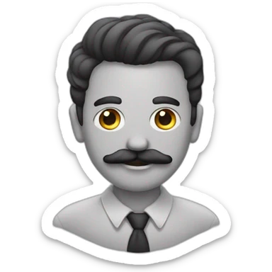 Homem bigode halteres sticker
