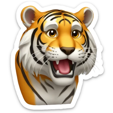 Tiger: letter: J: on top sticker
